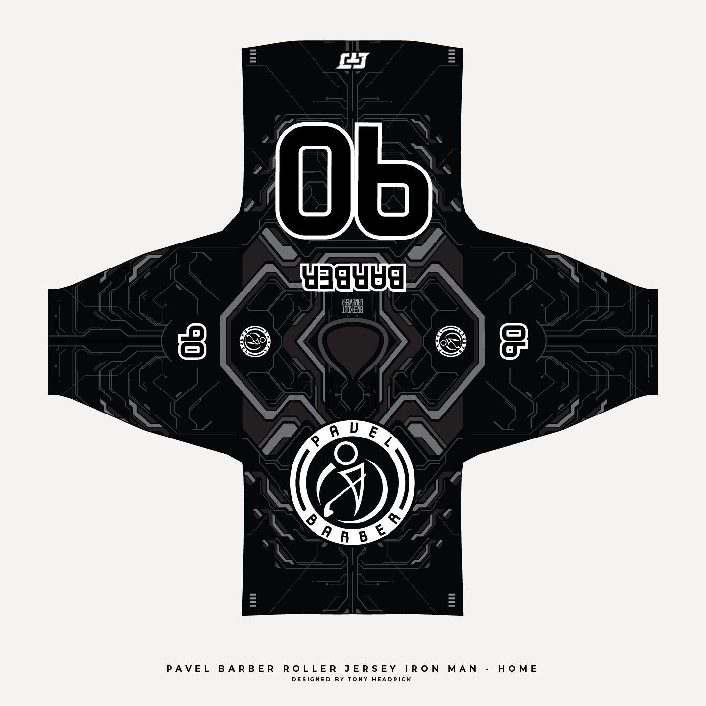 Pavel Barber's Personal Roller Hockey Jersey - Designed by Tony Headrick